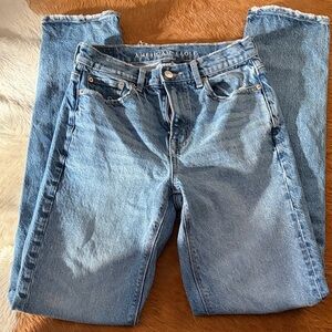 American Eagle Outfitters Light Blue Straight Leg mom jeans